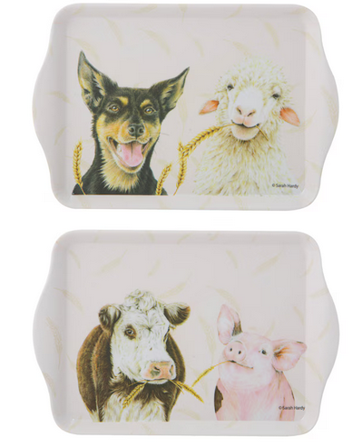 FARMYARD FACES 2PK SCATTER TRAY