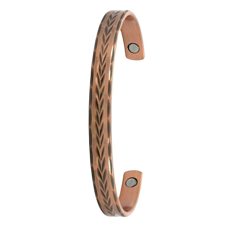 COPPER BANGLE - FEATHERED ARROW