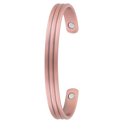 COPPER BANGLE - 2 PRESSED LINES