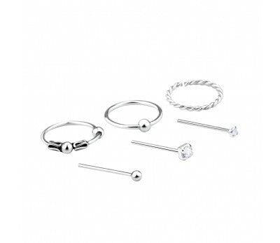 SS MIXED NOSE JEWELLERY SET