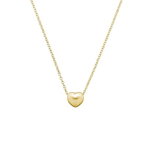 STERLING SILVER GOLD PLATED FLOATING HEART NECKLACE