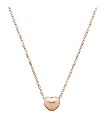 STERLING SILVER ROSE GOLD PLATED  FLOATING HEART NECKLACE