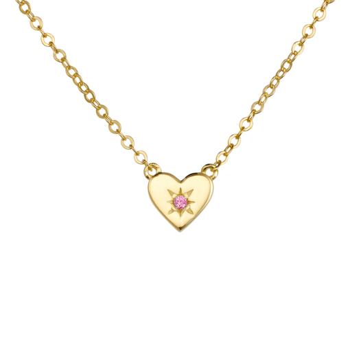 GOLD PLATED STERLING SILVER HEART NECKLACE