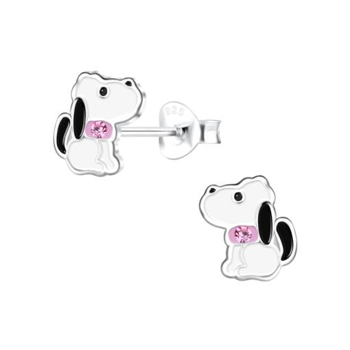 STERLING SILVER DOG STUD EARRINGS