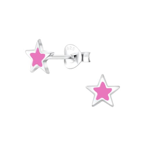 STERLING SILVER STAR STUD EARRINGS