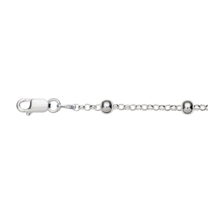 STERLING SILVER BELCHER LINK ANKLET