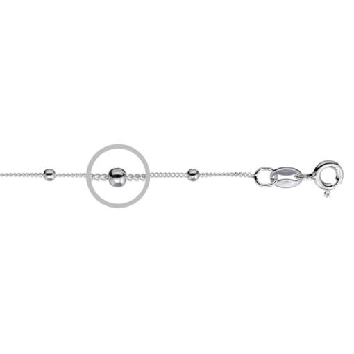 STERLING SILVER FINE CHAIN WITH BEAD DETAIL