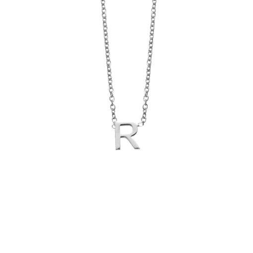 STERLING SILVER LETTER NECKLACE - R