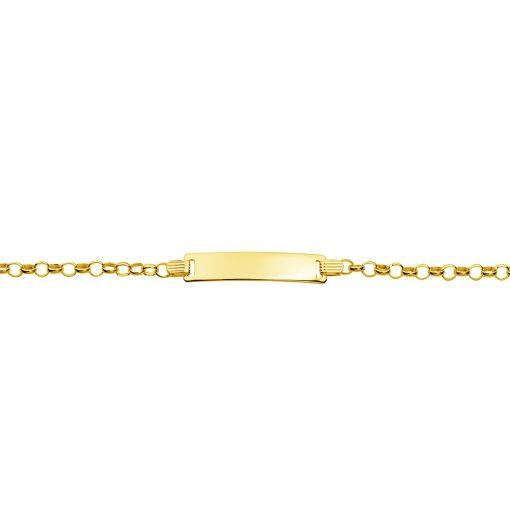 STERLING SILVER GOLD PLATED BABY ID BRACELET