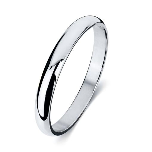 STAINLESS STEEL POLISHED HALF ROUND BANGLE