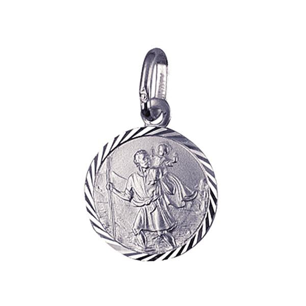 STERLING SILVER ST CHRISTOPHER PENDANT