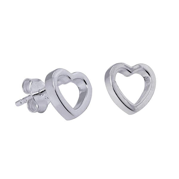 STERLING SILVER OPEN HEART STUDS