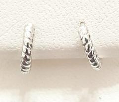 STERLING SILVER ROPE HUGGIES