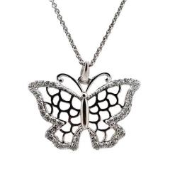 STERLING SILVER CUBIC ZIRCONIA SET BUTTERFLY