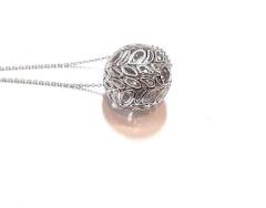 STERLING SILVER 14MM PAISLEY BALL ON CHAIN