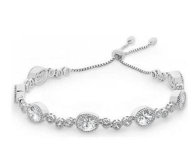 STERLING SILVER CUBIC ZIRCONIA BRACELET