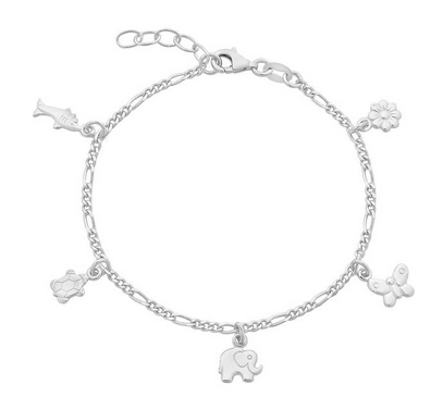 STERLING SILVER CHARM BRACELET