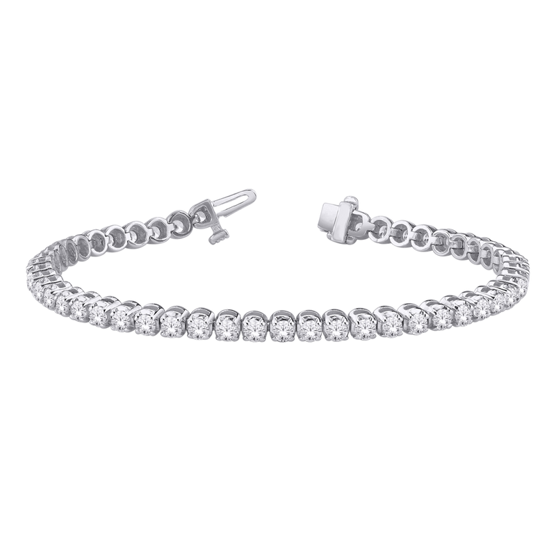 10CT WHITE GOLD LAB DIAMOND TENNIS BRACELET