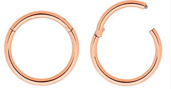 STAINLESS STEEL ROSE GOLD PLATED SLEEPER 10MM