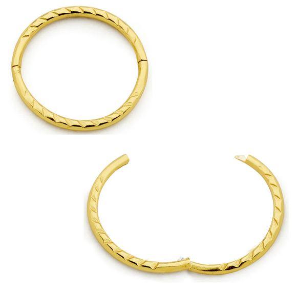 STERLING SILVER GOLD PLATED TWIST  SLEEPERS - 10MM