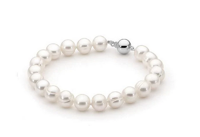 STERLING SILVER FRESHWATER PEARL BRACELET