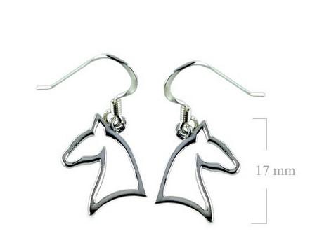 SS HORSE HEAD EARRINGS