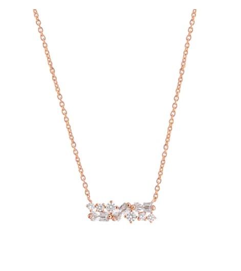 SS/RGP NECKLACE WITH CZ